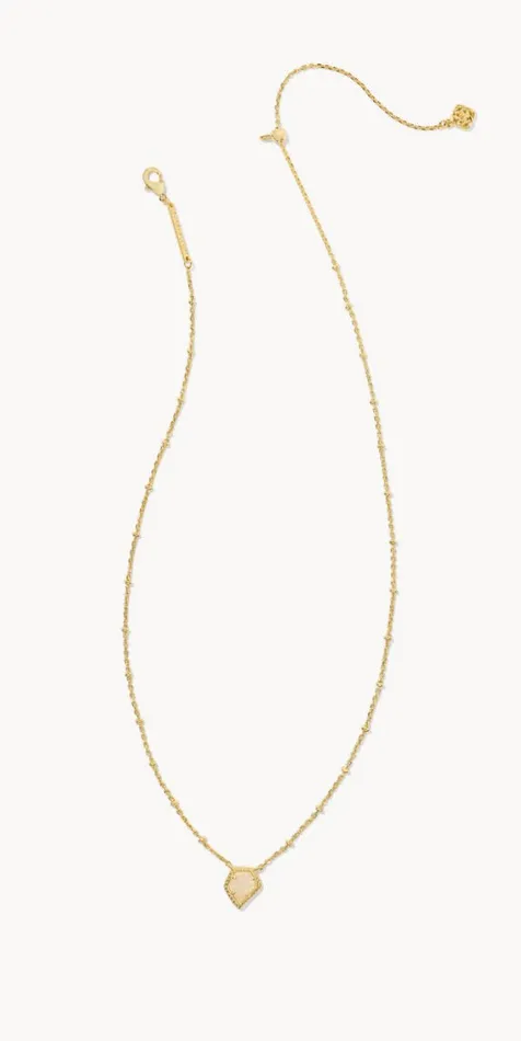 Necklaces KENDRA SCOTT KENDRA SCOTT Framed Gold Tess Satellite Short Pendant Necklace in Iridescent Drusy 9608861621