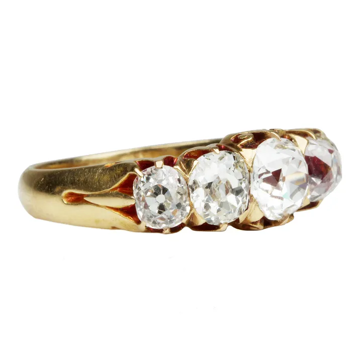 Bell Bird Antiques Rings Victorian 5Stone Diamond Ring