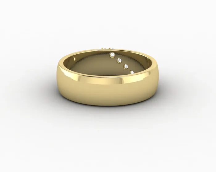Diametro 6mm Mens Wedding Band Sapheena Jewelry Rings