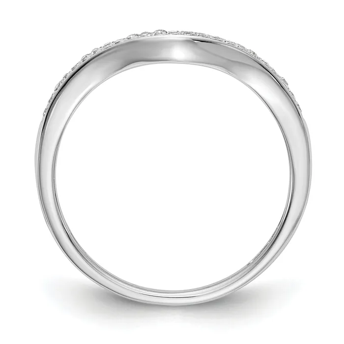 007ct CZ Solid Real 14k White Gold Wedding Wedding Band Ring Goldia Rings