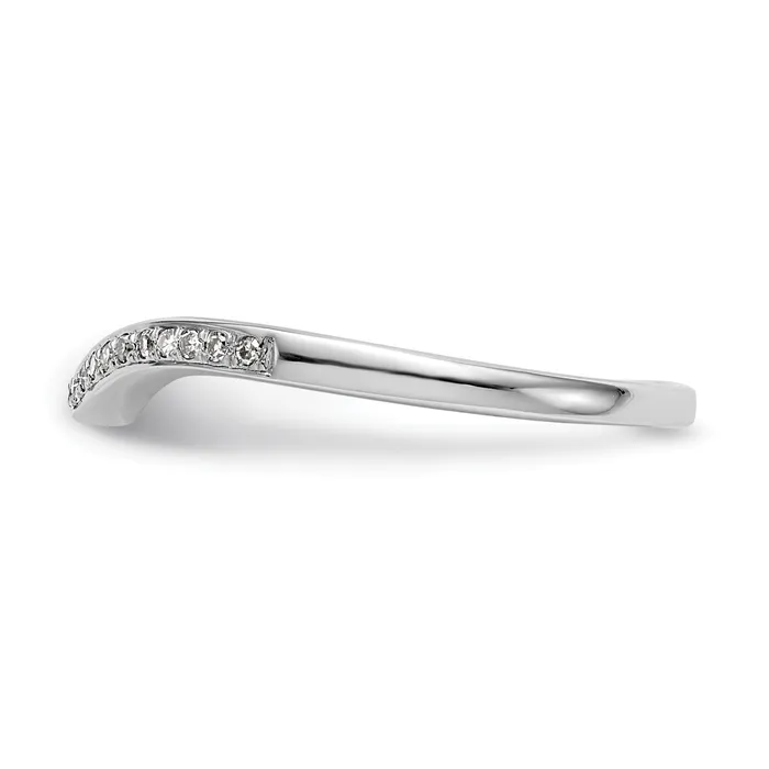 007ct CZ Solid Real 14k White Gold Wedding Wedding Band Ring Goldia Rings