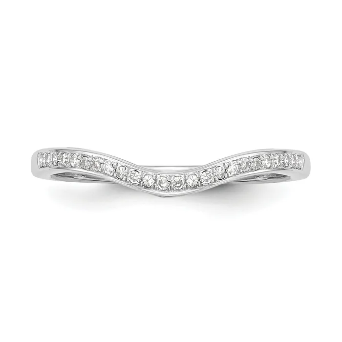 007ct CZ Solid Real 14k White Gold Wedding Wedding Band Ring Goldia Rings