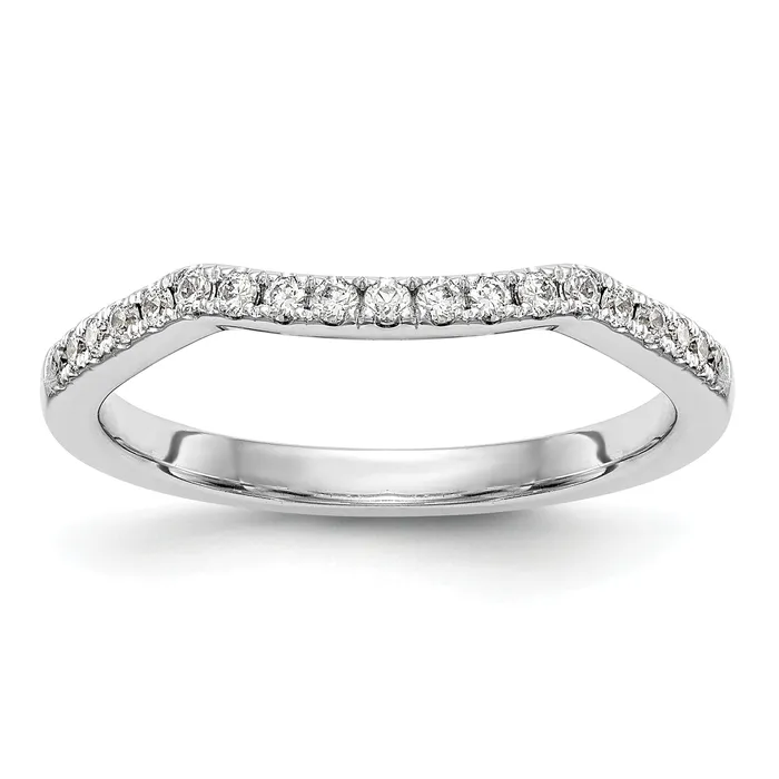 017ct CZ Solid Real 14k White Gold Wedding Wedding Band Ring Goldia Rings