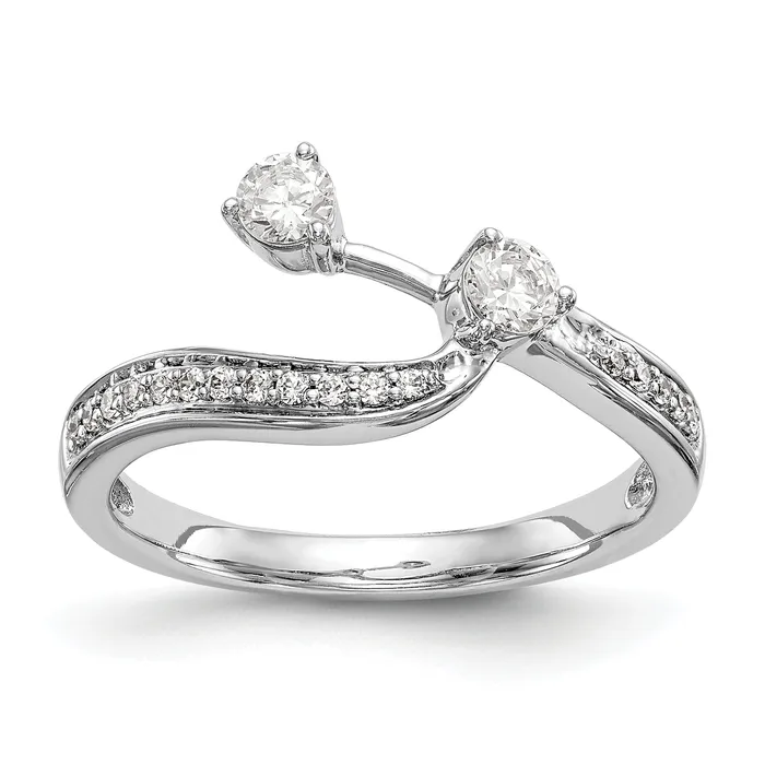 14k White Gold 13 Ct Lab Grown Diamond VSSI Contoured Wedding Band Ring Goldia Rings 14k White Gold 13 Ct Lab Grown Diamond VSSI Contoured Wedding Band Ring Goldia Rings
