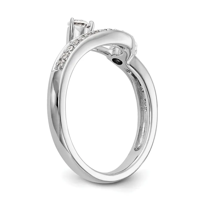 14k White Gold 13 Ct Lab Grown Diamond VSSI Contoured Wedding Band Ring Goldia Rings