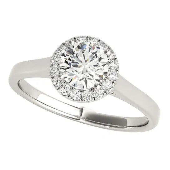 JMS always Original Maulijewels 125 Carat Moissanite Halo Round Diamond Engagement Ring 14K Solid White Gold Rings JMS always Original Maulijewels 125 Carat Moissanite Halo Round Diamond Engagement Ring 14K Solid White Gold Rings
