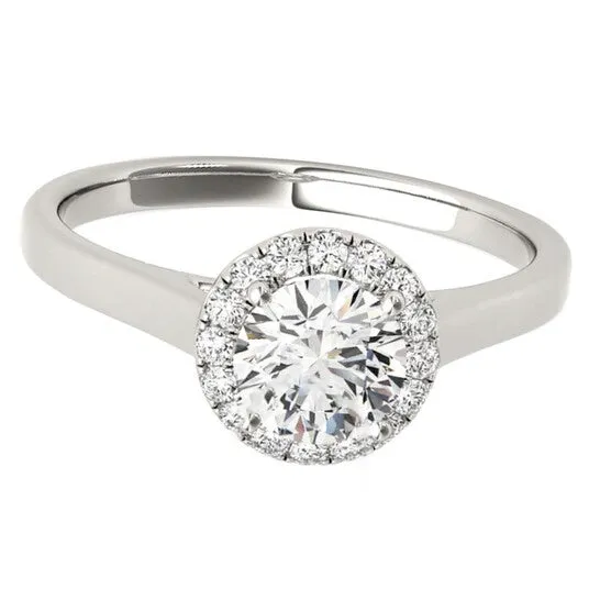 JMS always Original Maulijewels 125 Carat Moissanite Halo Round Diamond Engagement Ring 14K Solid White Gold Rings JMS always Original Maulijewels 125 Carat Moissanite Halo Round Diamond Engagement Ring 14K Solid White Gold Rings