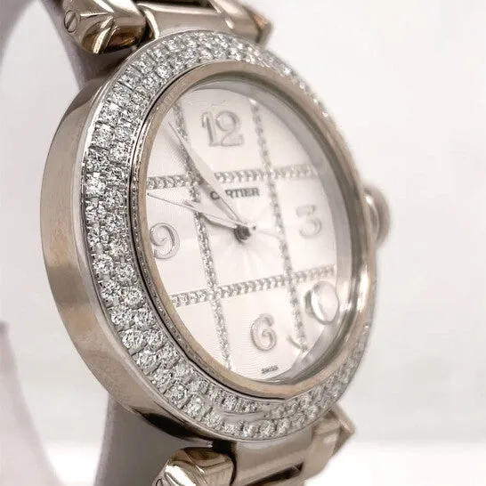 JMS always Original Preowned Cartier Pasha Automatic Diamond Silver Dial Ladies Watch 2308 Watches JMS always Original Preowned Cartier Pasha Automatic Diamond Silver Dial Ladies Watch 2308 Watches