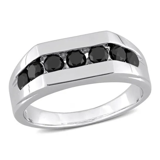 JMS always Rings Original Amour 1 CT Black Diamond TW Fashion Ring Silver JMS always Rings Original Amour 1 CT Black Diamond TW Fashion Ring Silver