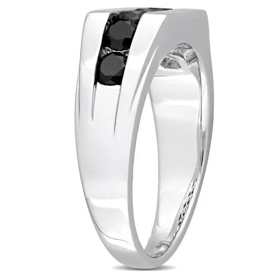 JMS always Rings Original Amour 1 CT Black Diamond TW Fashion Ring Silver JMS always Rings Original Amour 1 CT Black Diamond TW Fashion Ring Silver