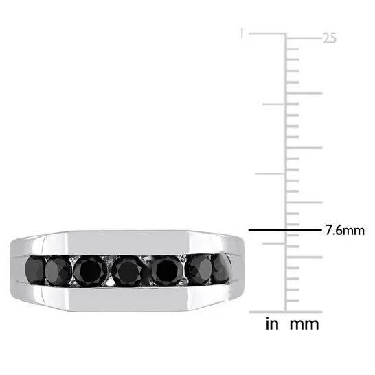 JMS always Rings Original Amour 1 CT Black Diamond TW Fashion Ring Silver JMS always Rings Original Amour 1 CT Black Diamond TW Fashion Ring Silver