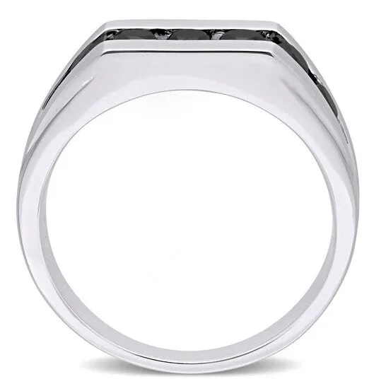 JMS always Rings Original Amour 1 CT Black Diamond TW Fashion Ring Silver JMS always Rings Original Amour 1 CT Black Diamond TW Fashion Ring Silver
