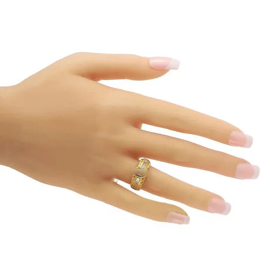 JMS always Rings Original PreOwned Judith Ripka 18K Yellow Gold Diamond and Sapphire Ring JMS always Rings Original PreOwned Judith Ripka 18K Yellow Gold Diamond and Sapphire Ring