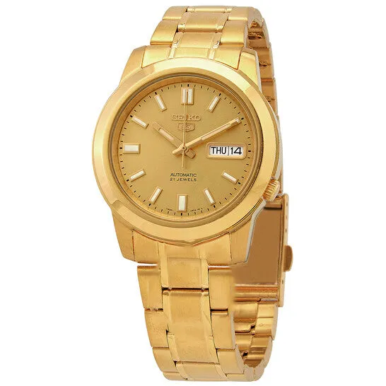 JMS always Rings Original Seiko 5 Automatic Gold Dial Yellow Goldtone Mens Watch SNKK20K1 JMS always Rings Original Seiko 5 Automatic Gold Dial Yellow Goldtone Mens Watch SNKK20K1