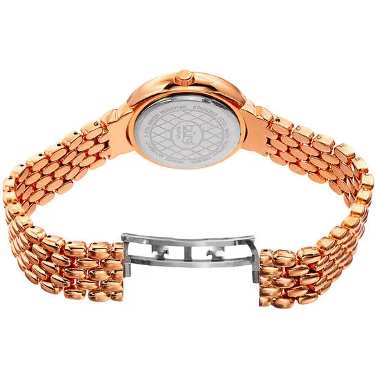 JMS always Watches Original Burgi Argyle Style Crystal Rose Dial Ladies Watch BUR170RG