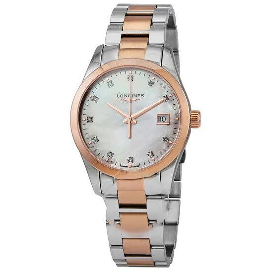 JMS always Watches Original Longines Conquest Classic Quartz Diamond Ladies Watch L23863877