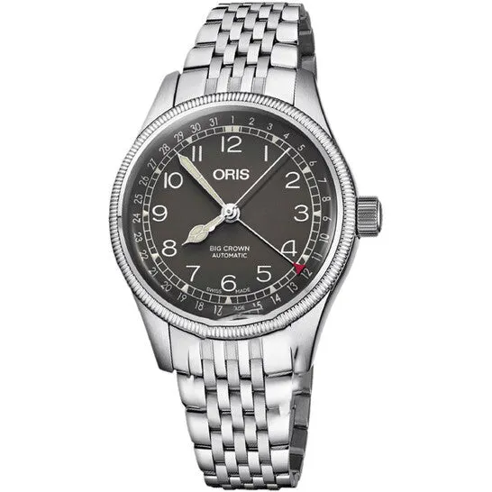 JMS always Watches Original Oris Big Crown Automatic Black Dial Watch 754 7749 406407 8 17 22