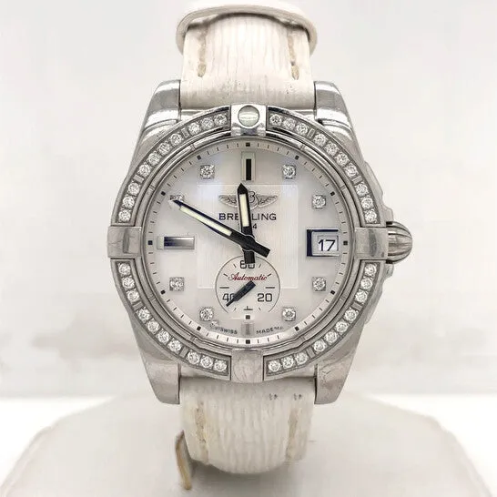 JMS always Watches Original Preowned Breitling Galactic Automatic Diamond Ladies Watch A3733053