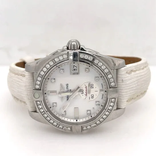 JMS always Watches Original Preowned Breitling Galactic Automatic Diamond Ladies Watch A3733053 JMS always Watches Original Preowned Breitling Galactic Automatic Diamond Ladies Watch A3733053