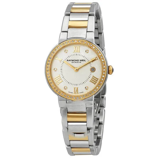 JMS always Watches Original Raymond Weil Jasmine Quartz Diamond Silver Dial Ladies Watch 5240SPS00665