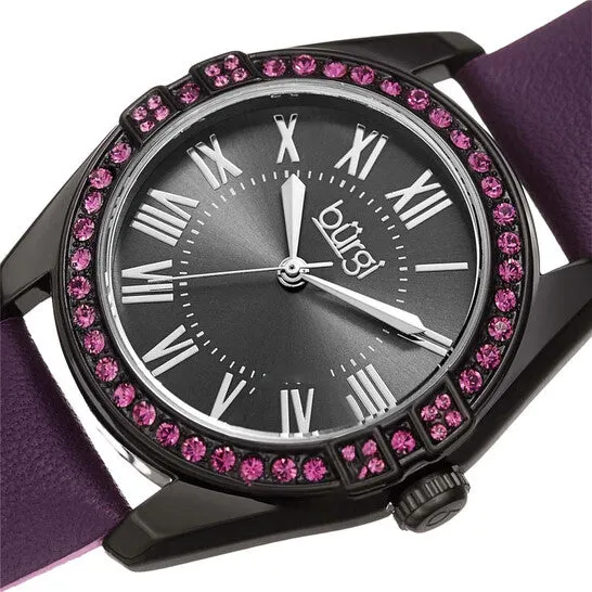 Original Burgi Black Dial Ladies Watch BUR206PU JMS always Watches Original Burgi Black Dial Ladies Watch BUR206PU JMS always Watches
