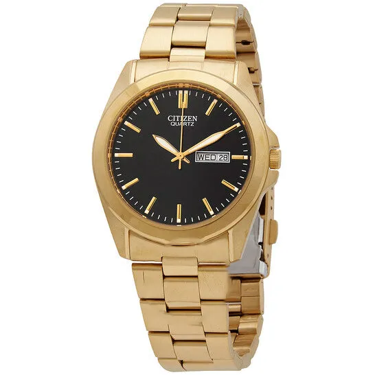 Original Citizen Quartz Black Dial Yellow Goldtone Mens Watch BF058251F JMS always Rings Original Citizen Quartz Black Dial Yellow Goldtone Mens Watch BF058251F JMS always Rings