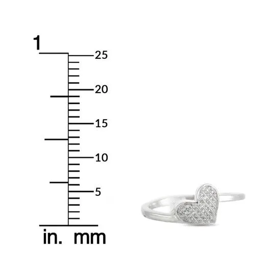 Original LB Exclusive 14K White Gold 009 ct Diamond Heart Ring JMS always Rings Original LB Exclusive 14K White Gold 009 ct Diamond Heart Ring JMS always Rings
