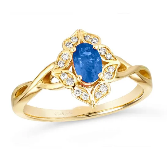 Original Le Vian Blueberry Sapphire Ring set in 14K Honey Gold JMS always Rings Original Le Vian Blueberry Sapphire Ring set in 14K Honey Gold JMS always Rings