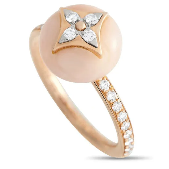 Original PreOwned Louis Vuitton Blossom 18K Rose Gold 030ct Diamond and Opal Ring JMS always Rings Original PreOwned Louis Vuitton Blossom 18K Rose Gold 030ct Diamond and Opal Ring JMS always Rings
