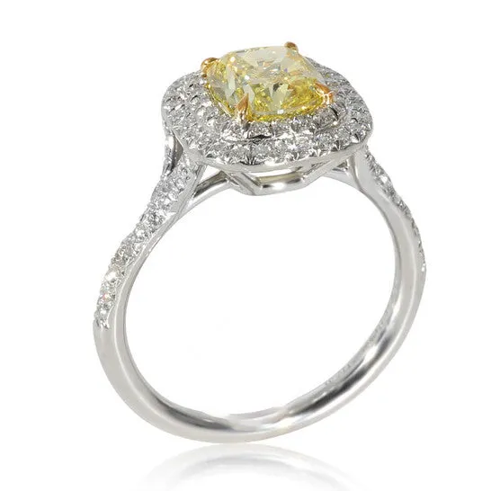 Original PreOwned Tiffany Co Soleste Yellow Diamond Engagement Ring in 18k Gold Platinum 198 JMS always Rings Original PreOwned Tiffany Co Soleste Yellow Diamond Engagement Ring in 18k Gold Platinum 198 JMS always Rings