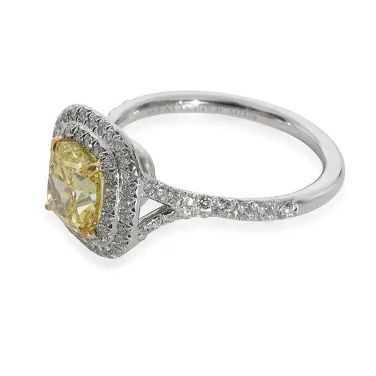 Original PreOwned Tiffany Co Soleste Yellow Diamond Engagement Ring in 18k Gold Platinum 198 JMS always Rings Original PreOwned Tiffany Co Soleste Yellow Diamond Engagement Ring in 18k Gold Platinum 198 JMS always Rings