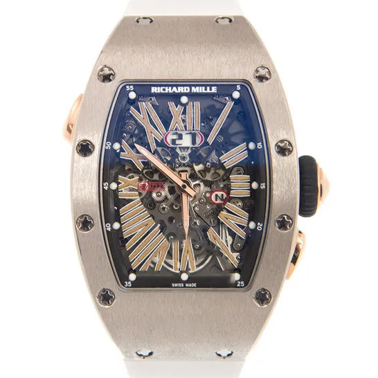 Original Richard Mille RM 037 Automatic Silver Dial Ladies Watch RM037 AO WG JMS always Watches