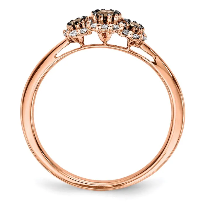 Rings Goldia 14k Rose Gold WhiteChampagne Real Diamond Ring