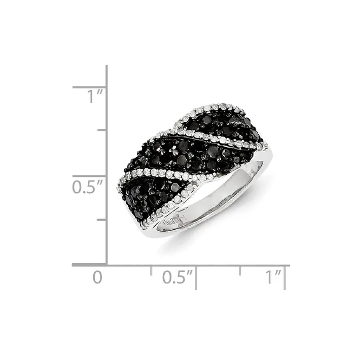 Rings Goldia Sterling Silver Black u0026 White Diamond Ring