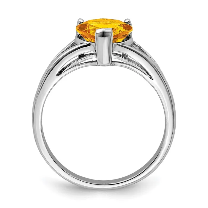 Rings Goldia Sterling Silver Rhodium Citrine Ring