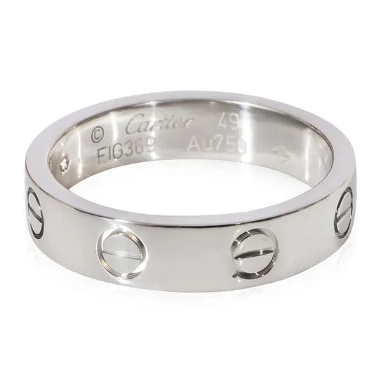 Rings JMS always Original PreOwned Cartier Love Diamond Wedding Band in 18k White Gold 002 CTW Rings JMS always Original PreOwned Cartier Love Diamond Wedding Band in 18k White Gold 002 CTW