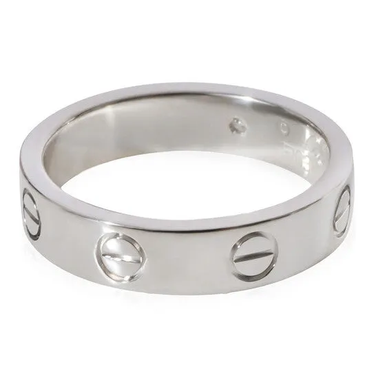 Rings JMS always Original PreOwned Cartier Love Diamond Wedding Band in 18k White Gold 002 CTW Rings JMS always Original PreOwned Cartier Love Diamond Wedding Band in 18k White Gold 002 CTW