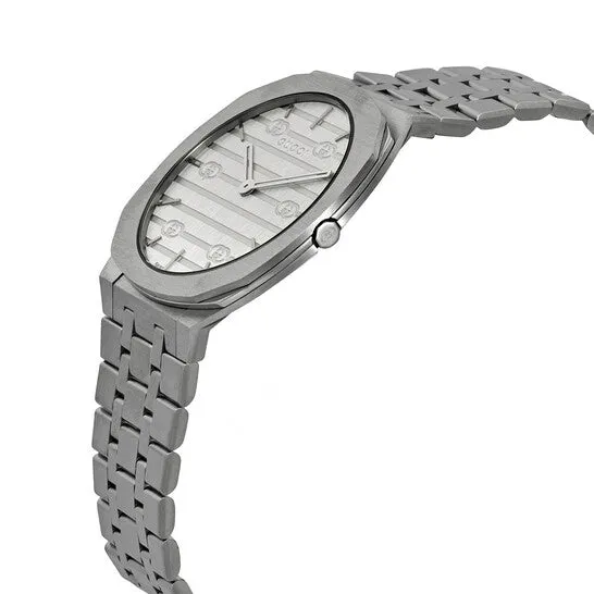 Watches JMS always Original Gucci 25H Quartz Silver Dial Ladies Watch YA163402 Watches JMS always Original Gucci 25H Quartz Silver Dial Ladies Watch YA163402