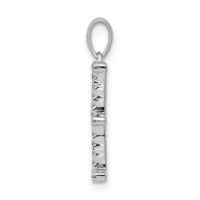 14K White Gold Diamond Letter E Initial Pendant TreasureFineJewelers Necklaces