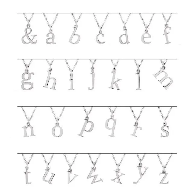 14K Yellow Gold Lowercase Initial P Pendant TreasureFineJewelers Necklaces