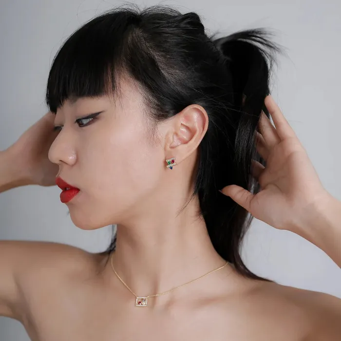 Earrings Trendolla Jewelry Square Earrings La beaut de lespoir Collection by Venus