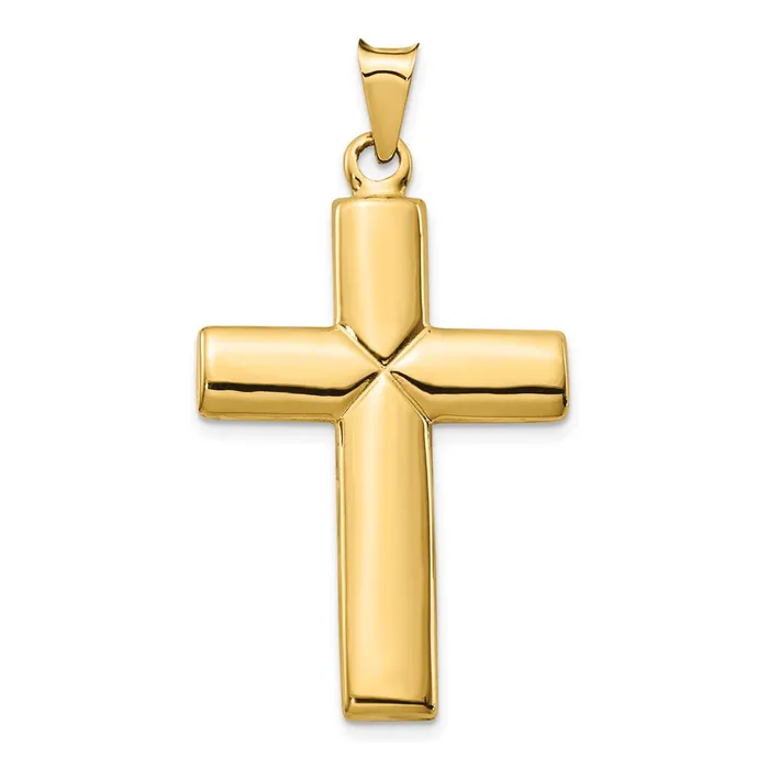 Necklaces TreasureFineJewelers 14k Polished Stamping Cross Pendant