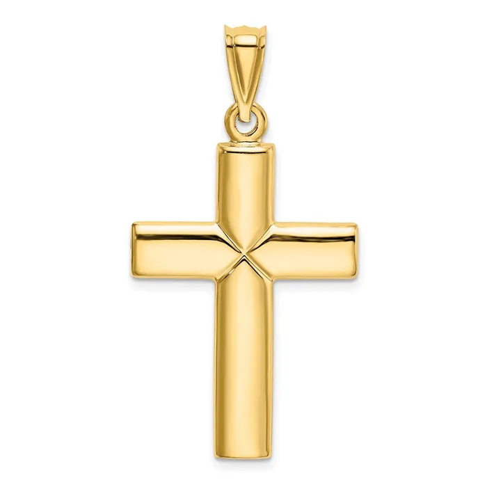 Necklaces TreasureFineJewelers 14k Polished Stamping Cross Pendant