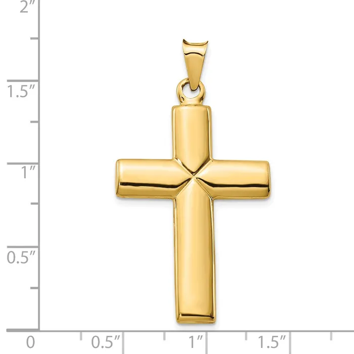 Necklaces TreasureFineJewelers 14k Polished Stamping Cross Pendant