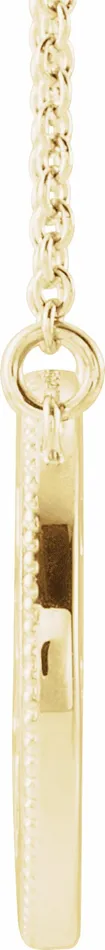 Necklaces TreasureFineJewelers 14K Yellow Gold Milgrain Sun 1618 Necklace