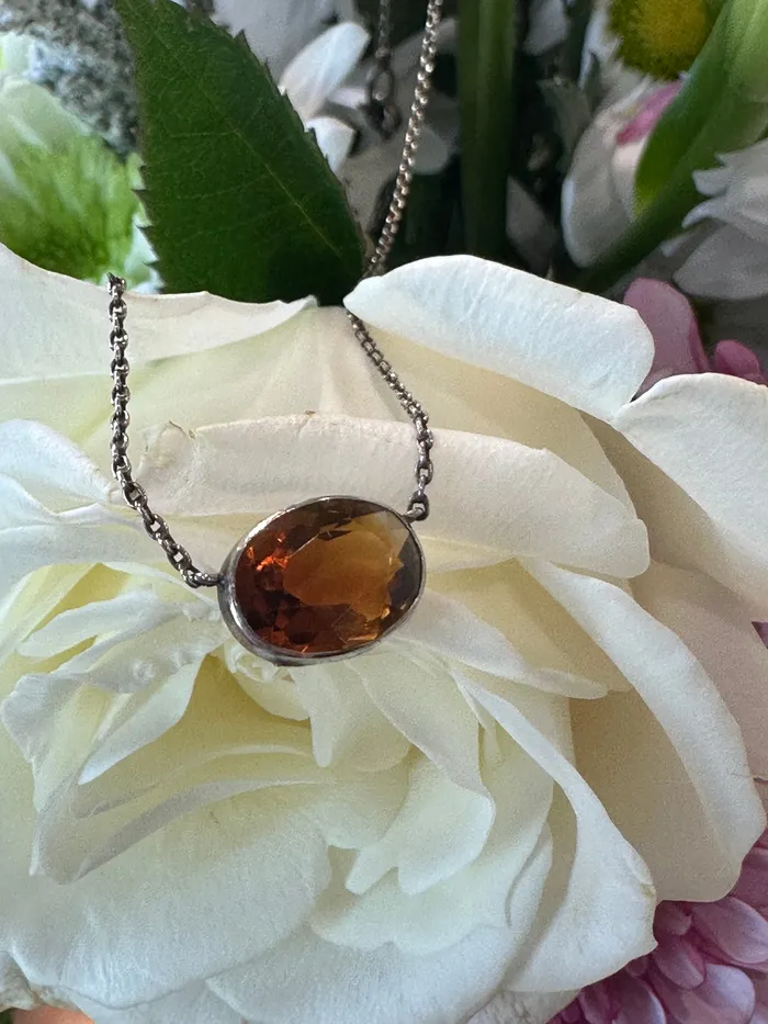 ONeills Estate Jewelry Necklaces Sterling Silver Citrine Necklace 55504021