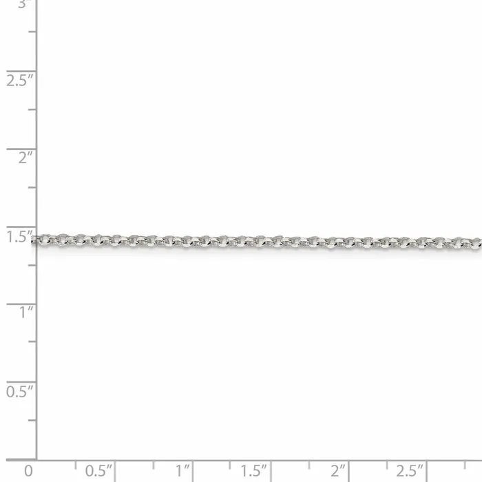 Rings TreasureFineJewelers Sterling Silver 2mm Diamondcut Cable Chain