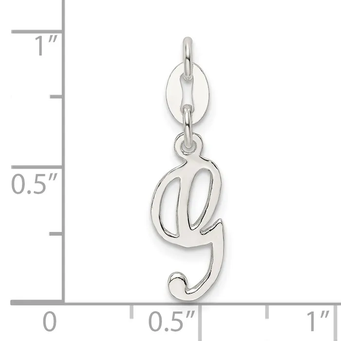 Sterling Silver Letter G Initial Charm TreasureFineJewelers Necklaces