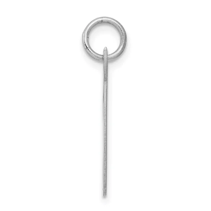 Sterling Silver Rhodiumplated Script Letter T Initial Charm TreasureFineJewelers Necklaces