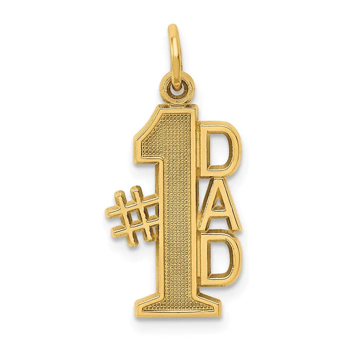 TreasureFineJewelers Charm Necklaces 14k 1 DAD Charm
